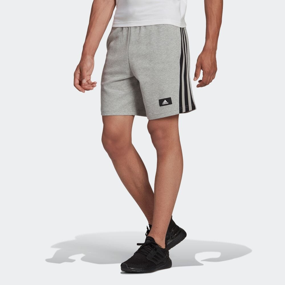 Men's adidas Stripe Athleisure Casual Sports Shorts Japanese Version Gray H46516