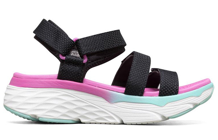 (WMNS) Skechers Max Cushioning Casual Sandals Black/Purple 140120-BKMT