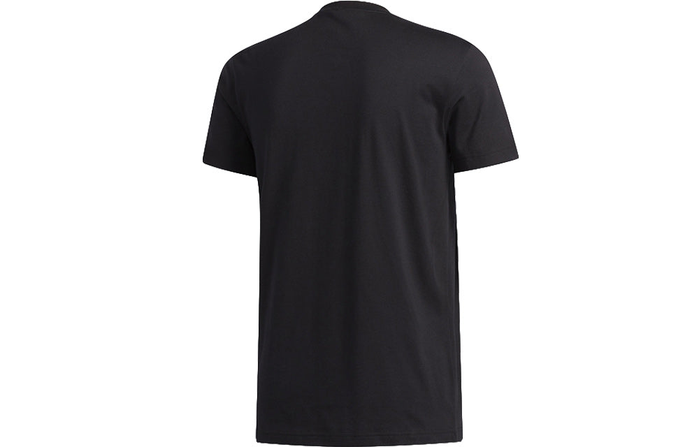 adidas Casual Sports Printing Round Neck Short Sleeve Black FQ2325