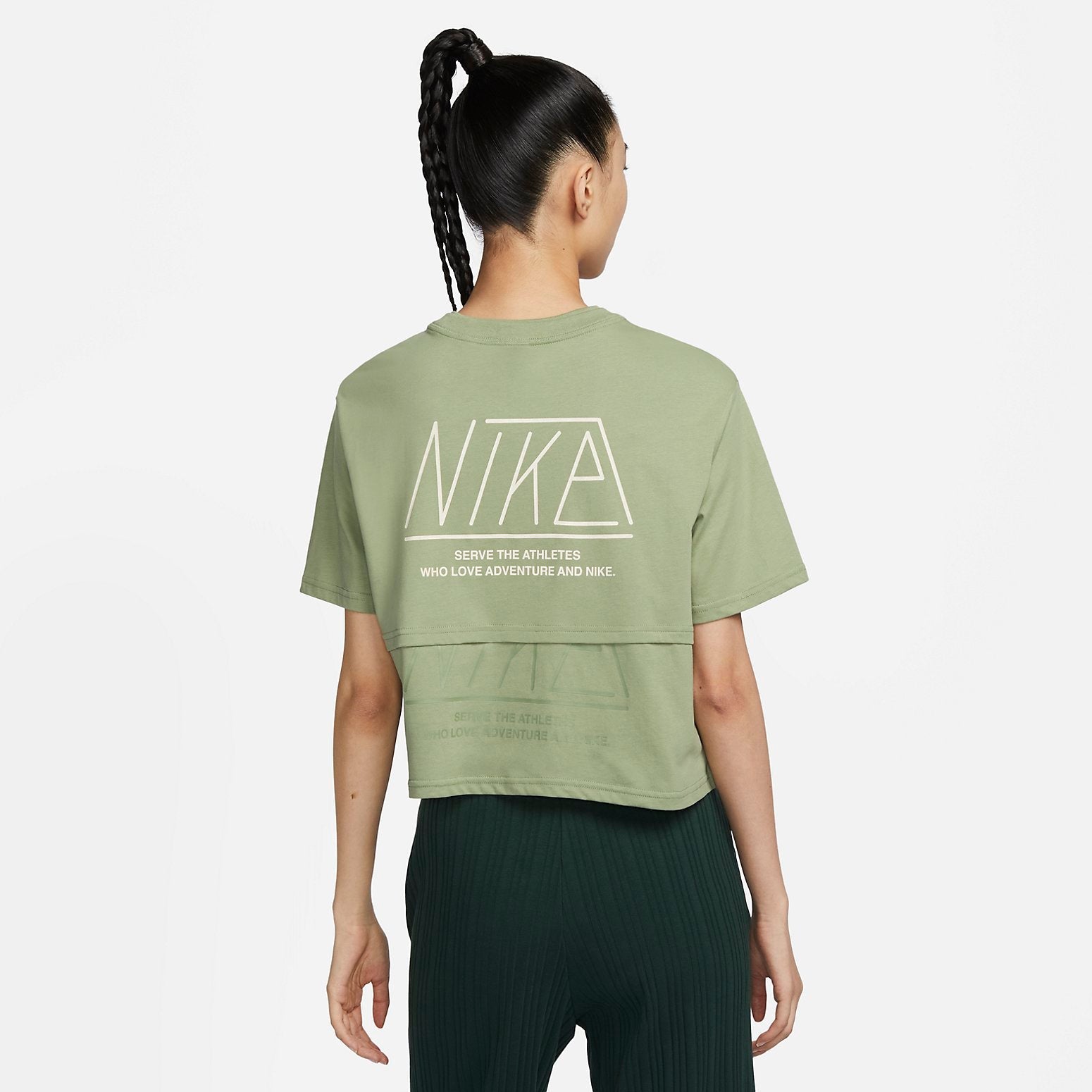 (WMNS) Nike AS W NSW SS TOP GCEL 'Green' FQ7009-386