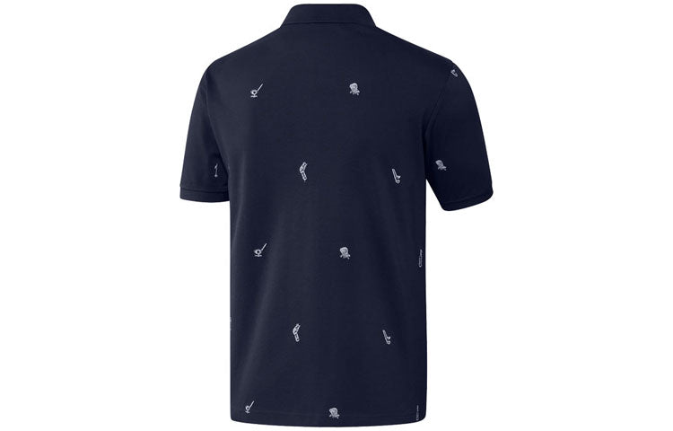 Men's adidas Golf Sports Embroidered Short Sleeve Legendary Ink Blue Polo Shirt HA0186
