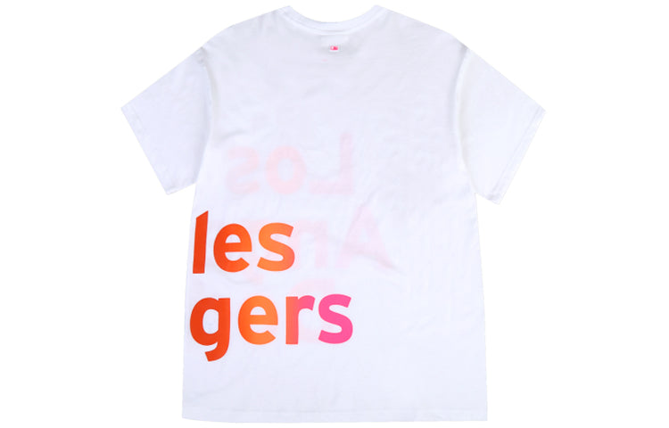 MLB Large Alphabet Printing Short Sleeve Version Unisex White 31TSLC931-07W