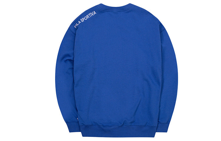 FILA FUSION Alphabet Logo Printing Sports Round Neck Pullover Unisex Blue T11U038205F-BU