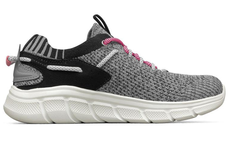 (WMNS) Skechers Bobs B Flex Grey/Black/Pink 117115-CCL