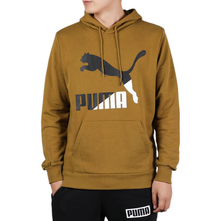 PUMA Big Logo Hoodie 'Tan Black White' 595907-31