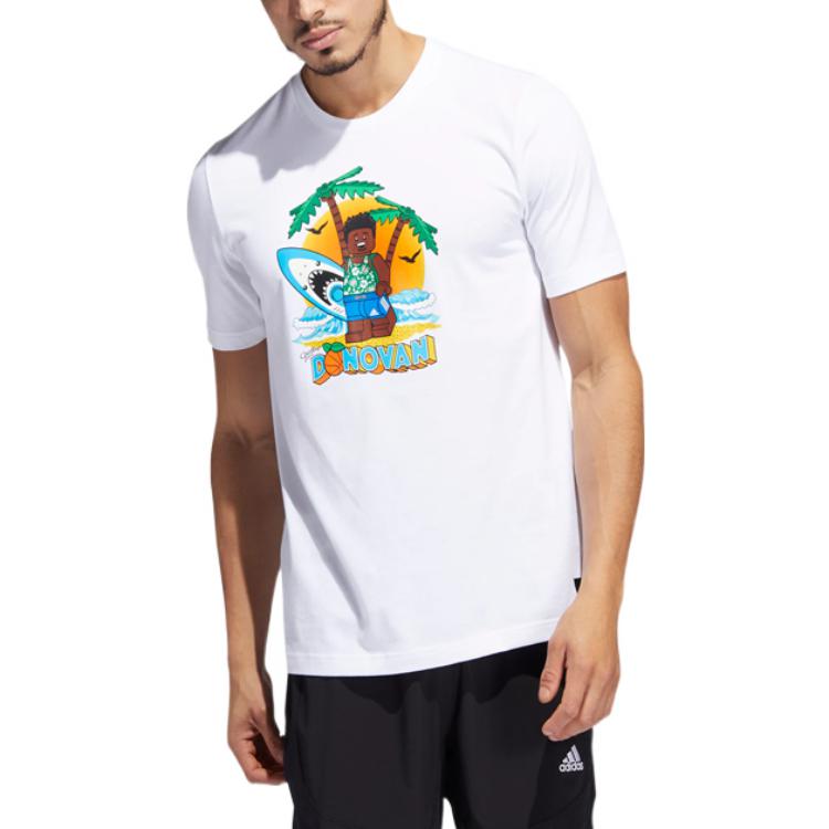 adidas Basketball Sports Short Sleeve White HE0868