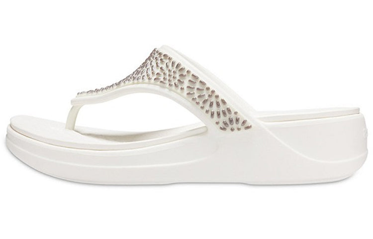 (WMNS) Crocs Flip-Flops 'White' 206343-174