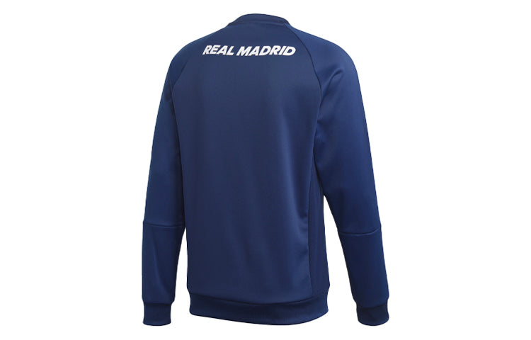 adidas Real Travel Swt Real Madrid Soccer/Football Sports Pullover Navy Blue FR3875