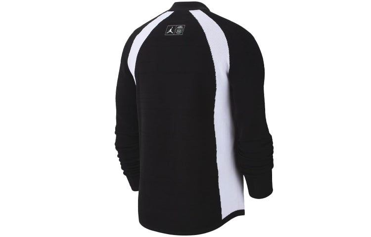 Air Jordan x Paris Saint-Germain Crossover Flight Knit Full-length zipper Cardigan Logo Jacket Black BQ4210-001