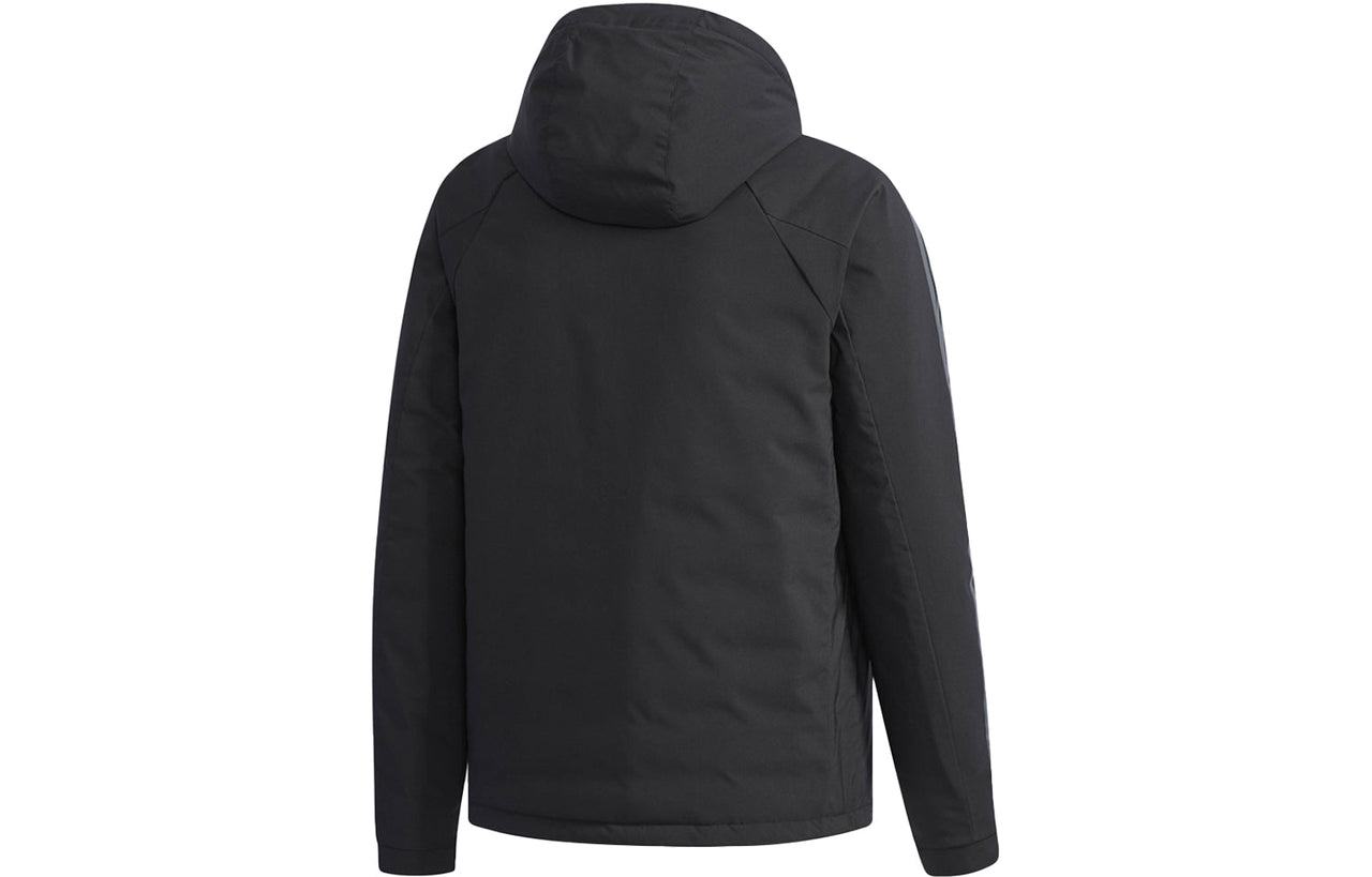 adidas 3stripes Down H Stay Warm raglan sleeve Sports hooded down Jacket Black DM1965