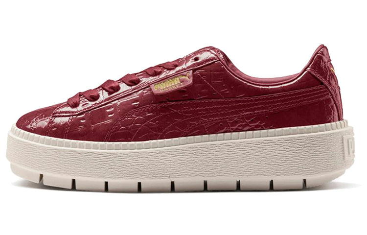 (WMNS) PUMA Platform Trace Exotic Lux 'Wine Red White' 367730-02