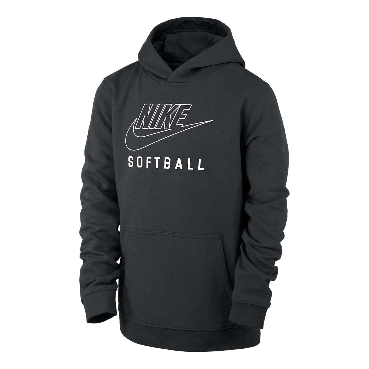 (GS) Nike Swoosh Club Fleece Softball Pullover Hoodie 'Black' B31048SB188-00A
