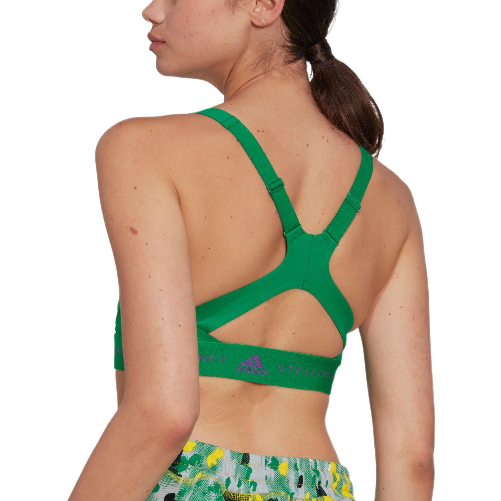 (WMNS) adidas By Stella McCartney Truepurpose Medium Support Bra Asia Sizing 'Green' HI6166