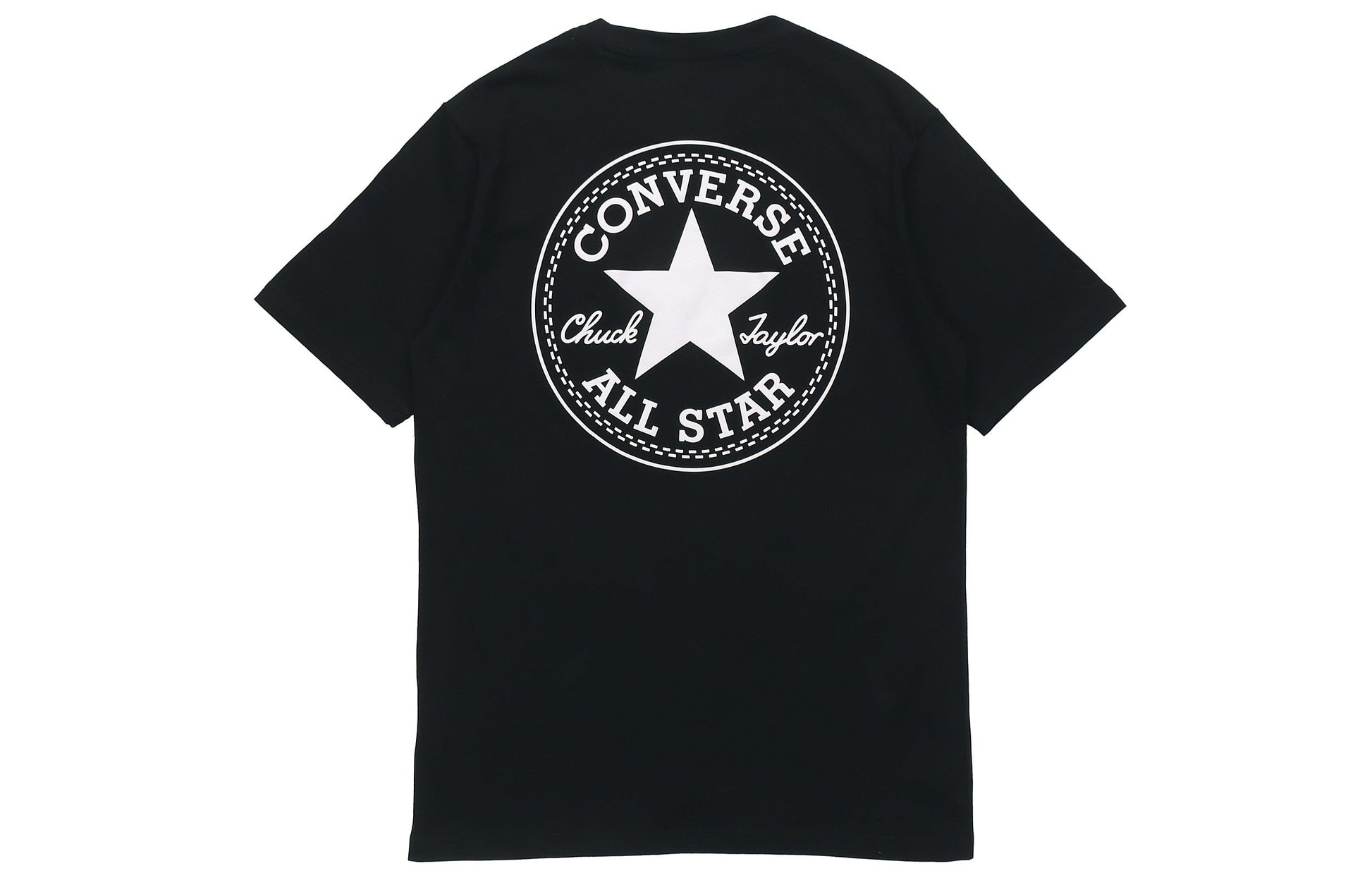 Men's Converse All Star Logo Printing Round Neck Sports Short Sleeve Black 10021631-A01
