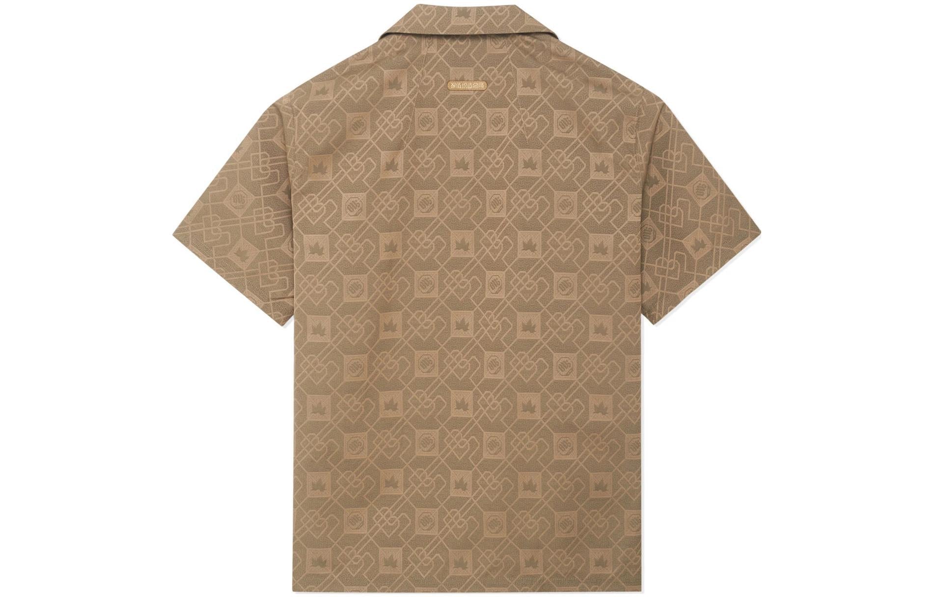 Li-Ning BadFive All-Over Print Shirt 'Khaki' ASHSB53-1