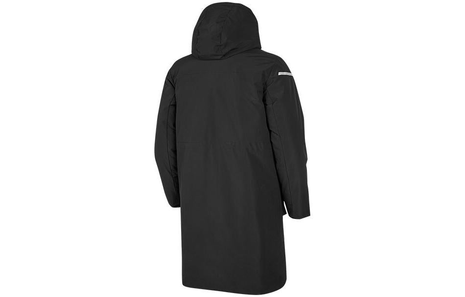 Skechers Performance Series Long Down Jacket 'Black White Yellow' P421M003-0018