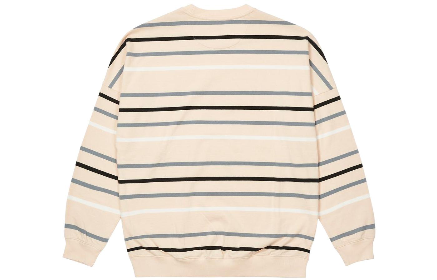 Palace Stripe Drop Shoulder Crew 'Stone' P22ES064