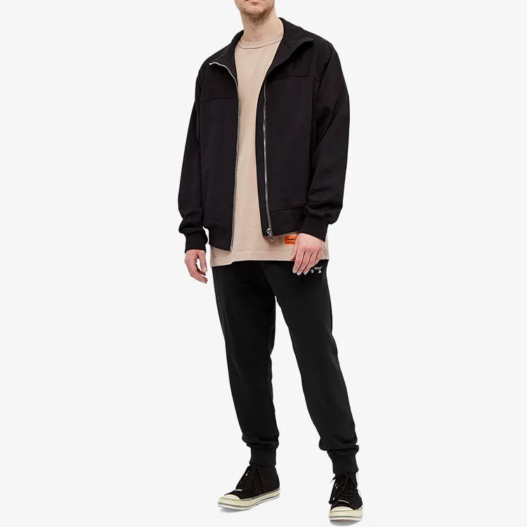 Off-White SS21 Logo Alphabet Sports Pants Loose Fit Black OMCH029S21FLE0011001