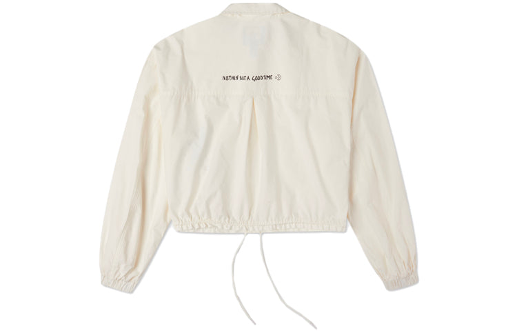 (WMNS) Converse Small Logo Casual Shirt Jacket Asia Sizing 'Beige' 10023159-A01