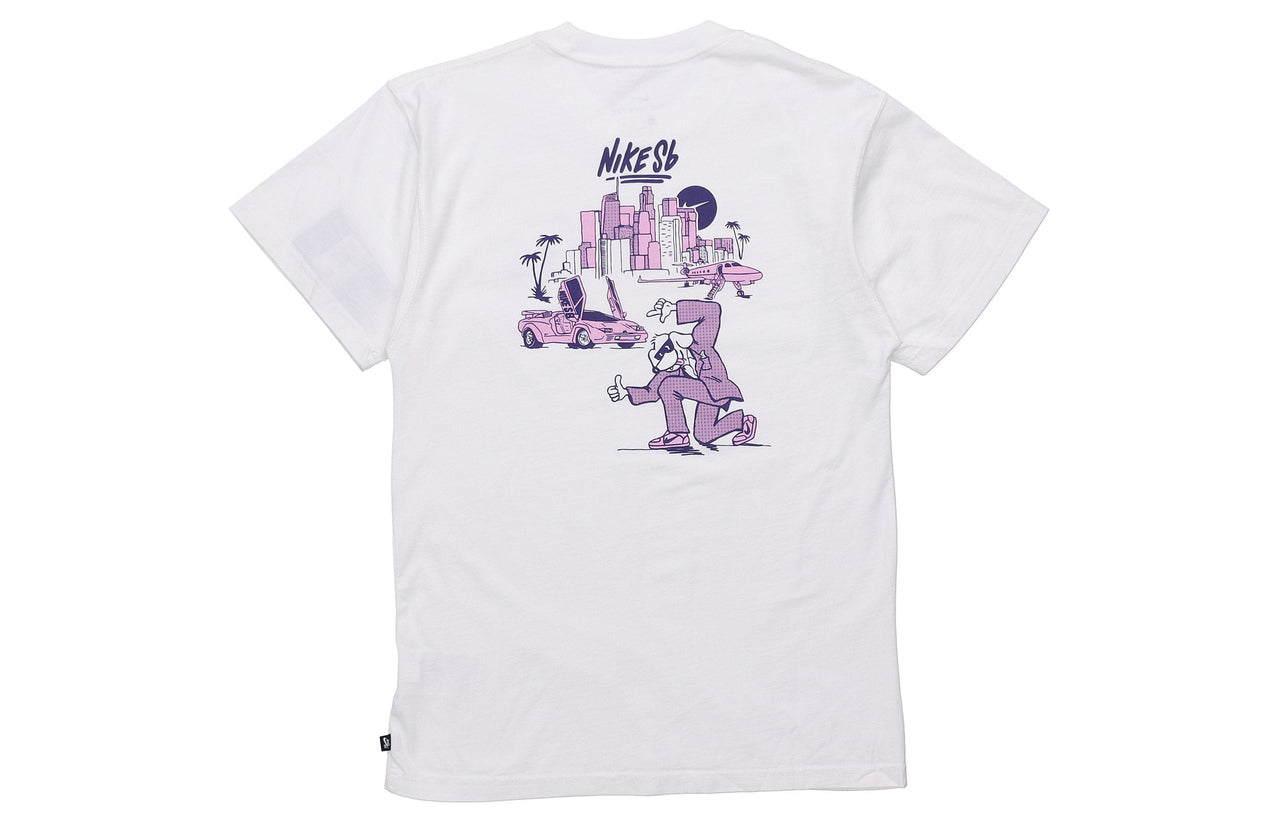 Nike Printing Skateboard Short Sleeve White CW1479-100