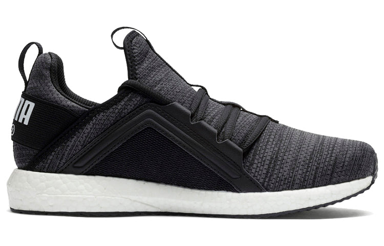 (WMNS) PUMA Mega Energy Heather Knit Low-top Running Shoes Black/White 191096-05