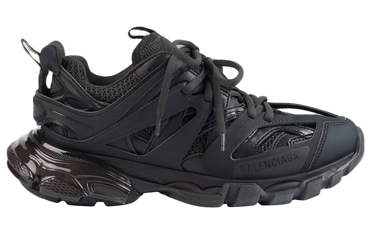 (WMNS) Balenciaga Track Clear Sole Low-Top Nylon Sports Shoes Black 647741W3BM11000