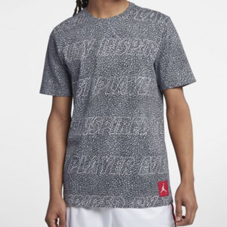 Men's Air Jordan Sports Short Sleeve Gray T-Shirt AO8939-010