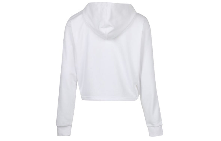 (WMNS) PUMA Amplified Cropped Tr Hoodie 'White Black' 586592-02