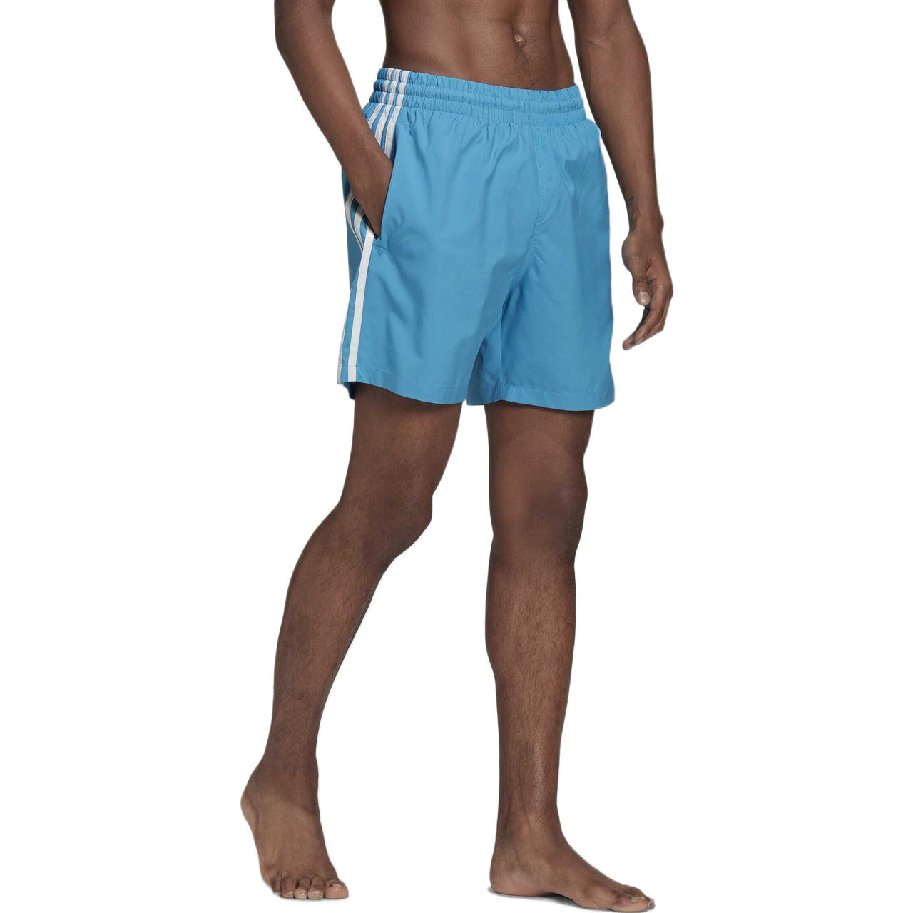 adidas originals ADICOLOR TRACE Classic Logo Printing Straight Shorts Blue HB9533