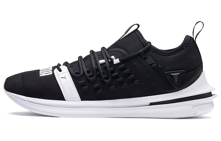 (WMNS) PUMA Ignite Limitless Sr Fusefit Low Running Shoes Black/White 191123-01