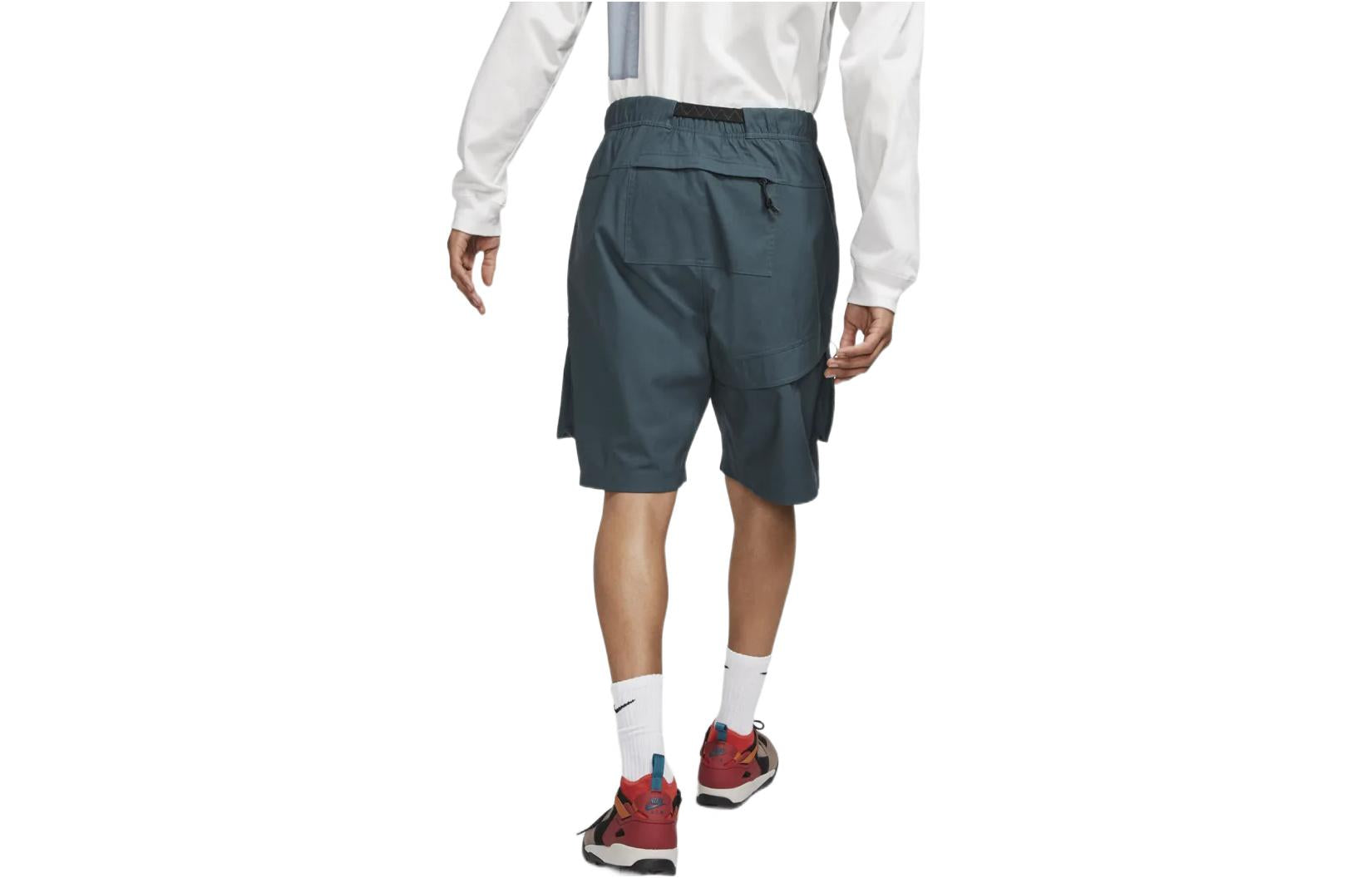 Men's Nike Solid Color Casual Straight Shorts Dark Green BQ7285-328