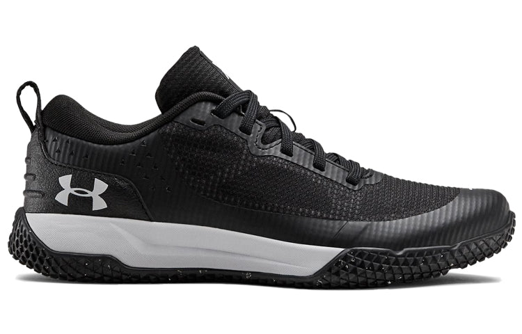 (GS) Under Armour X Level Mainshock Splatter Sneakers Black/White 3022523-002