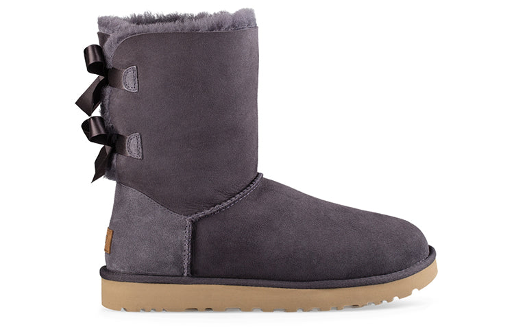 (WMNS) UGG Bailey Bow II 2.0 Fleece Lined Purple Gray 1016225-NHT