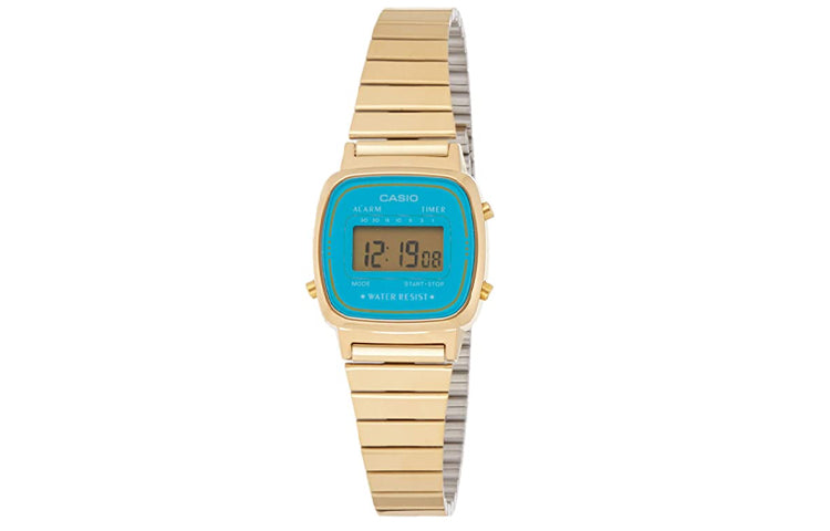 CASIO Analog Quartz Waterproof Unisex Mens Blue Digital LA670WGA-2DF