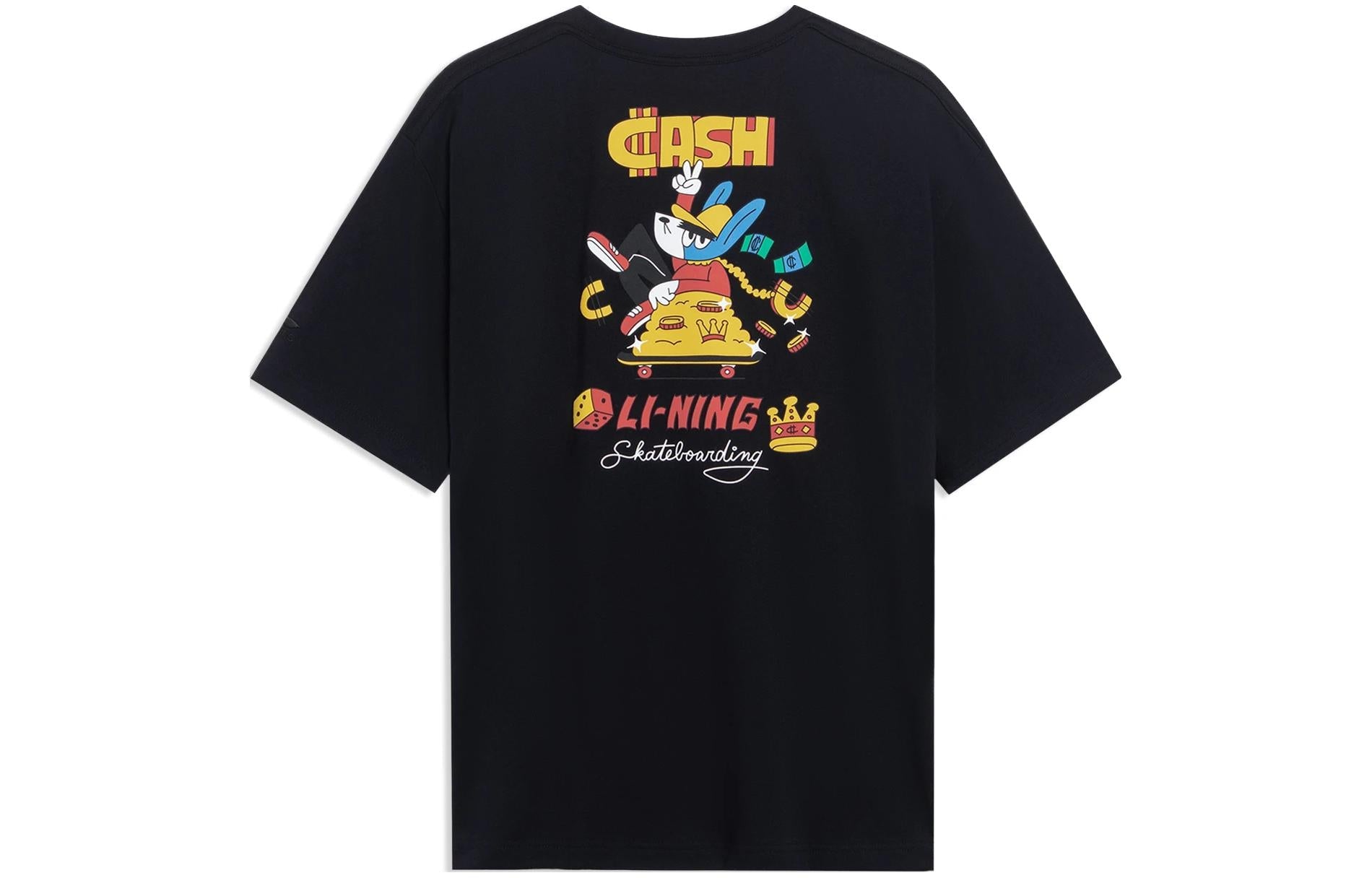 Li-Ning x Pablo Ientile Cartoon Graphic T-shirt 'Black' AHST027-3