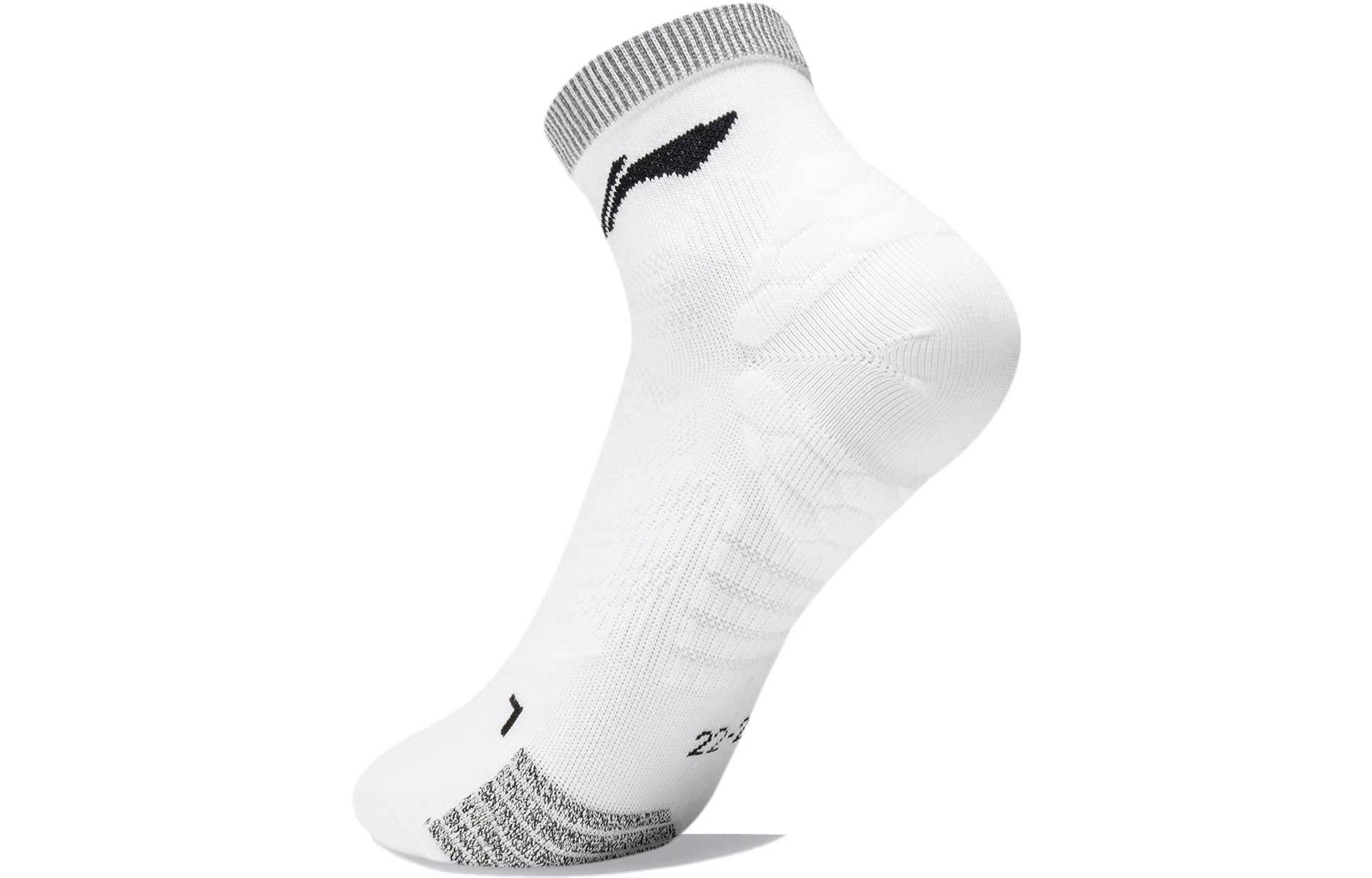 Li-Ning Running Logo Socks 'White Black' AWST007-2