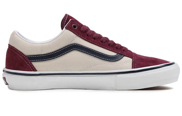 Vans Unisex Skate Old Skool Low-Top Sneakers White/Red VN0A5FCBALO