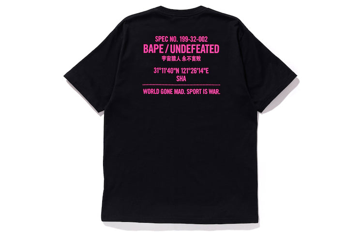 A Bathing Ape x UNDEFEATED Shanghai limited Ape Head Tee 'Black Pink' TBD-BAPE-018