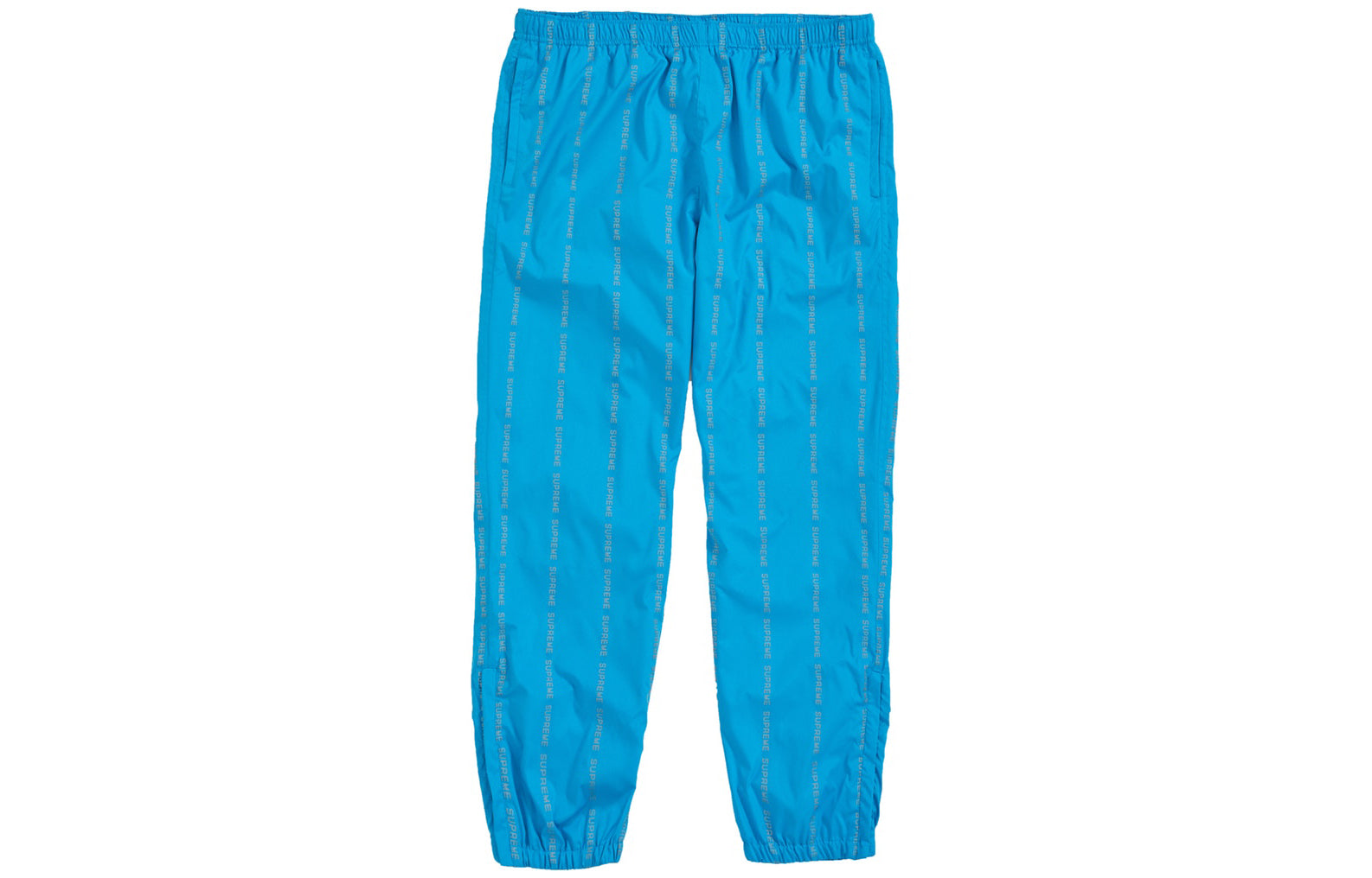 Supreme FW18 Reflective Text Track Pant Blue SUP-FW18-943