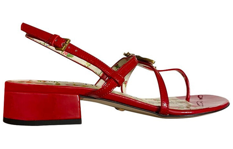 (WMNS) Gucci Bee Thong Sandal 'Hibiscus Red' 524624-BNC00-6433