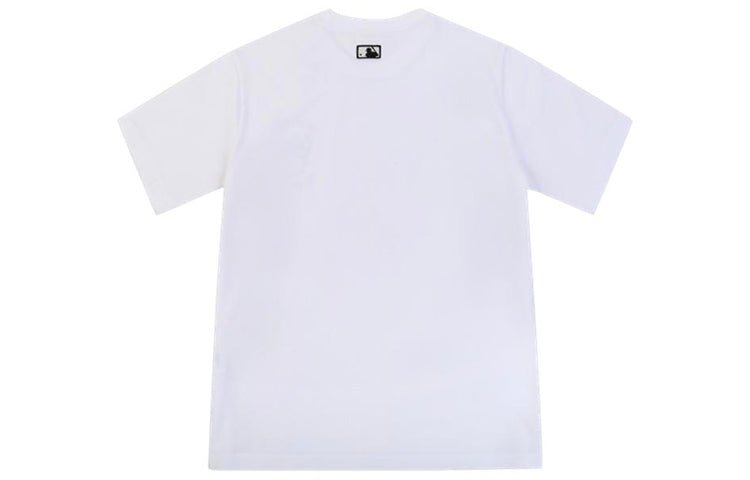 MLB Cartoon Series New York Yankees Basic Embroidered Round Neck Short Sleeve Unisex White 31TSC2031-50W