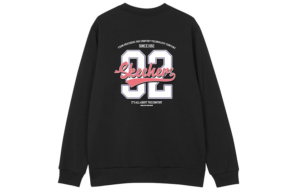 Skechers Number Printed Crew Sweatshirt 'Grey Black White' L422U228