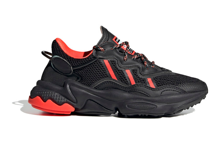 (GS) adidas originals Ozweego J 'Black Red' FW6203
