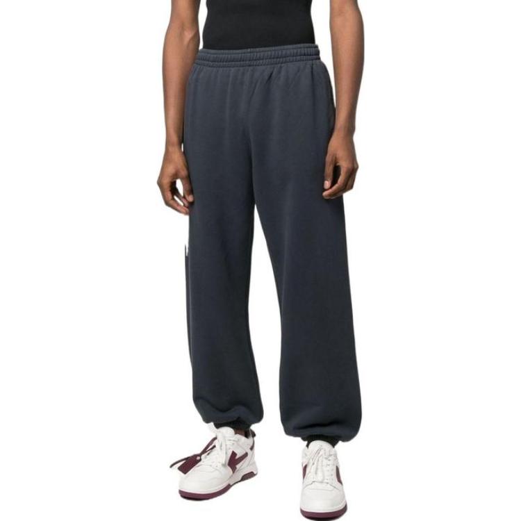 Men's Off-White SS22 Solid Color Bundle Feet Cotton Casual Pants/Trousers Autumn Blue OMCH029S22FLE0064646