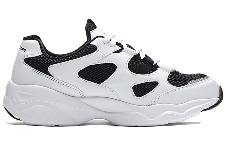 (WMNS) Skechers D'Lites Airy Low-Top Daddy Shoes White/Black 88888364-WBK