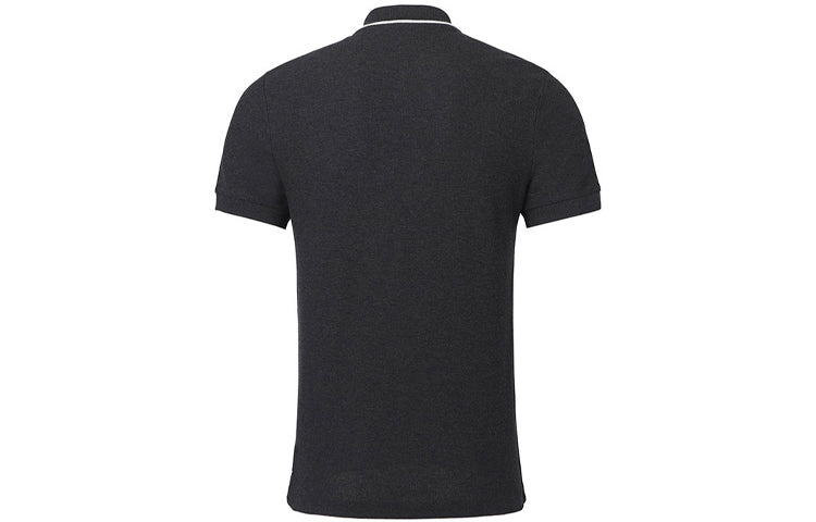 Men's Burberry Embroidered Logo Short Sleeve Polo Shirt Black 80078501