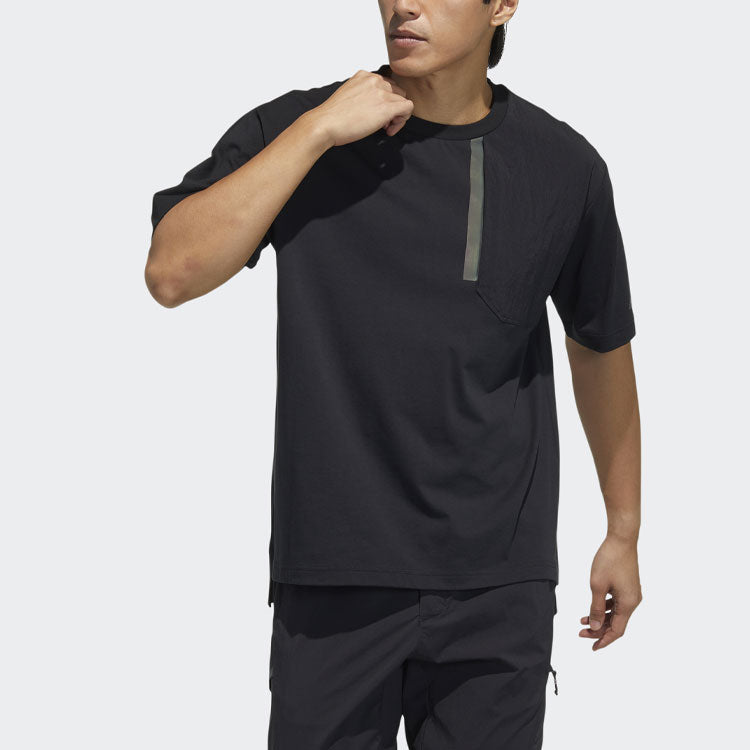 adidas Insp Ms Ss Tee Casual Breathable Sports Round Neck Short Sleeve Black GN7617