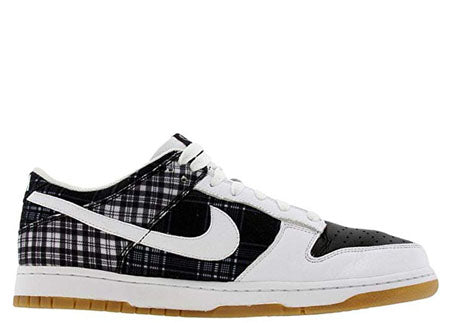 (WMNS) Nike Dunk Low Plaid 'White Black' 308608-101