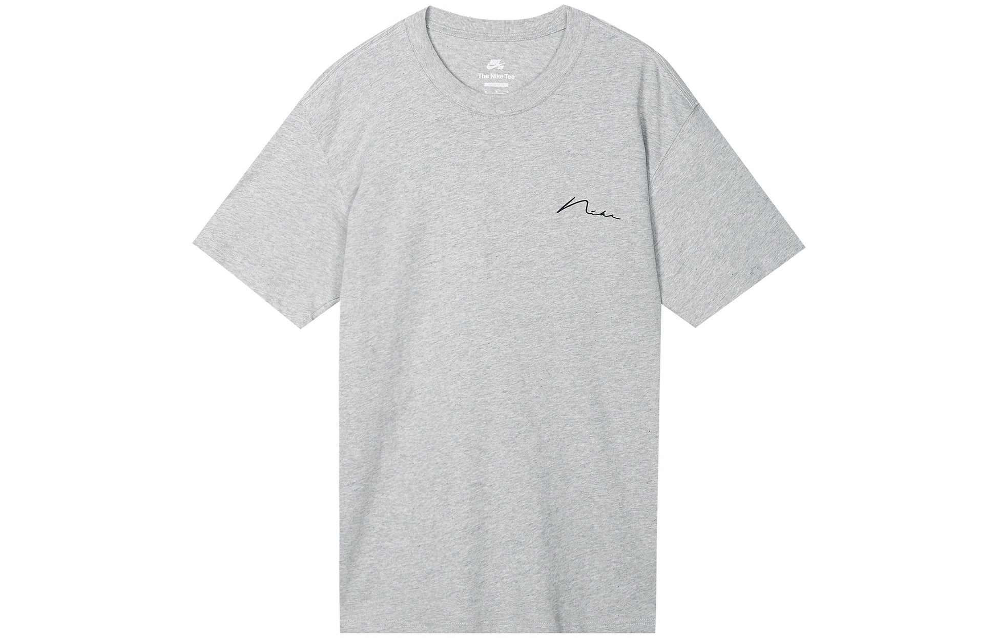 Men's Nike SB Back Graffiti Funny Pattern Printing Round Neck Short Sleeve Light Grey T-Shirt DR7768-050