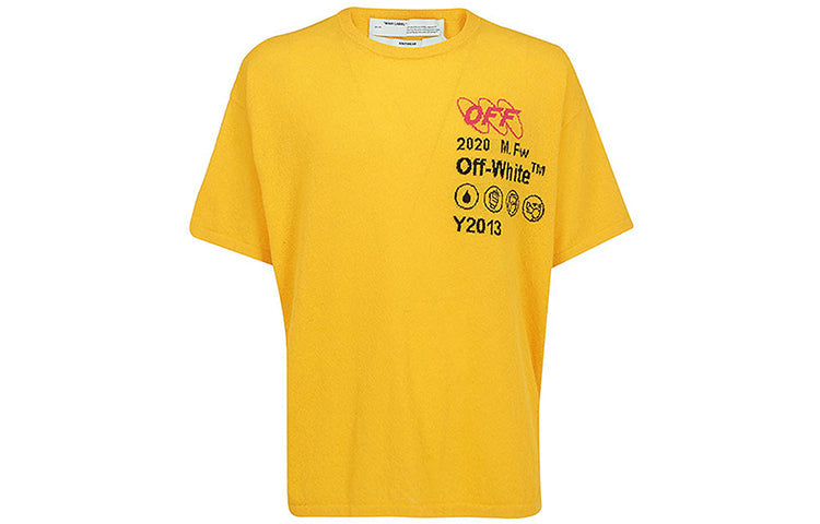 Off-White SS20 Logo Textured Oversized Short-Sleeved OMHA076F193960166010